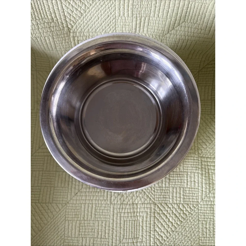 Elevated Decorative removable Dog Bowl Stainless Steel Feeder Large 3.8 Cup 7